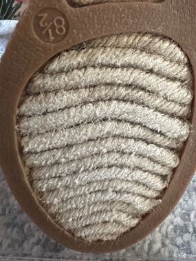 J Crew tan espadrille size 8 1/2 worn once